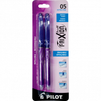 Pilot&reg; FriXion&reg; Point Erasable Gel Pen 0.5mm Purple 2/pkg