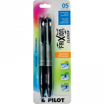 Pilot&reg; FriXion&reg; Ball Clicker Retractable Erasable Gel Pen 0.5 mm Black 2/pkg