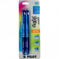 Pilot&reg; FriXion&reg; Ball Clicker Retractable Erasable Gel Pen 0.5 mm Blue 2/pkg