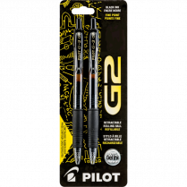 Pilot&reg; G2&reg; Retractable Gel Pens 0.7 mm Black 2/pkg