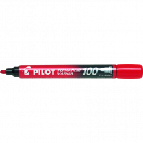 Pilot&reg; Markers 100 Fine Bullet Tip Red 12/box