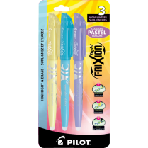 Pilot&reg; FriXion&reg; Light Erasable Highlighters Chisel Tip Pastel Colours 3/pkg