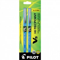 Pilot&reg; Hi-Tecpoint V5 Roller Pen 0.5mm Blue 2/pkg