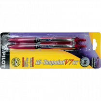 Pilot&reg; Hi-Tecpoint Retractable Roller Pens 0.7mm Red 2/pkg