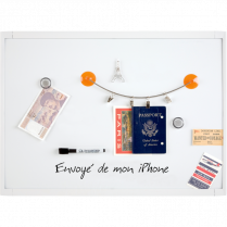 Quartet&reg; Plastic Frame Magnetic Dry Erase Board 17" x 23" White