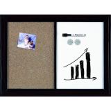 Quartet&reg; Espresso&trade; Home D&eacute;cor Magnetic/Cork Combo Board 24" x 36" Dark Brown