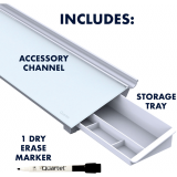 Quartet&reg; Desktop Glass&trade; Dry-Erase Pad Clear