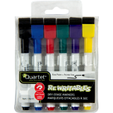 Quartet&reg; ReWritables&trade; Dry Erase Markers Fine Tip Assorted Classic Colours 6/pkg
