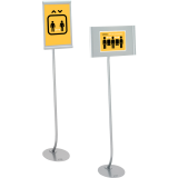 Quartet&reg; Designer Sign Stand 59" H Silver