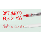 Quartet&reg; Glass Board Marker Bullet Tip Black