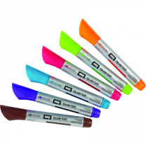 Quartet&reg; Glass Board Markers Bullet Tip Assorted Colours 6/pkg