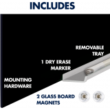 Quartet&reg; InvisaMount&trade; Magnetic Glass Dry Erase Board 48" x 85"