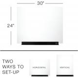 Quartet&reg; Table Divider/Sneeze Guard 30"W x 24"H