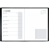 Quo Vadis Note 21 Weekly Diaries 8-1/4&rdquo; x 6&rdquo; Bilingual Black