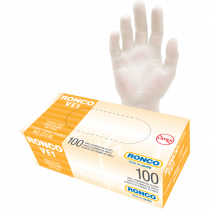 RONCO VE1 Examination Vinyl Gloves X-Large Clear 100/box