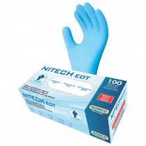 RONCO Nitech&reg; Examination Gloves Medium Blue 100/box
