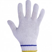 RONCO Vita&trade; Blue Line Knit Gloves Medium White 12 pairs/pkg