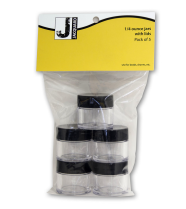 Jacquard Plastic Jars With Lids 1/4oz 5/Pkg