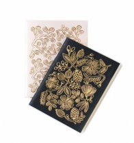 Rifle Paper Co Pocket Notebook Set Gold Foil 4-1/4" x 5-1/2" 2/Pkg