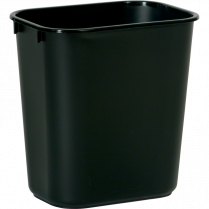 Rubbermaid&reg; Wastebasket 12.9 L 11-3/8&rdquo;W x 8-1/4&rdquo;D x 12-1/8&rdquo;H Black
