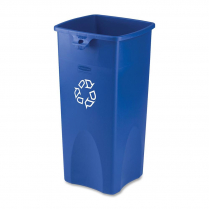 Rubbermaid&reg; Untouchable&reg; Square Recycling Container 87.1 L Blue