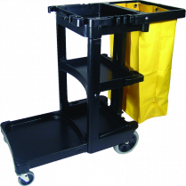 Rubbermaid&reg; Janitor Cart with Bag, Black