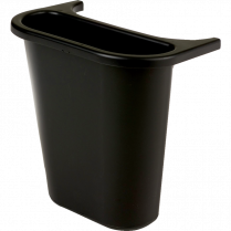Rubbermaid&reg; Side Bin Wastebasket 10-1/2"W x 7-1/4" D x 11-1/2"H Black