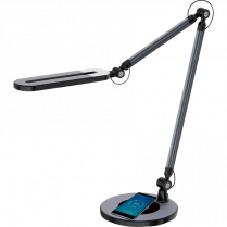 Royal Sovereign&reg; Swing Arm LED Desk Lamp with Qi Charging 32" 10W Black