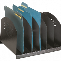 Safco&reg; Steel Desk Organizer Rack 12-1/4"W x 11-1/4"D x 8"H Black