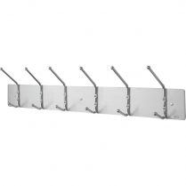 Safco&reg; Wall Hooks 6 Hooks Chrome