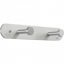 Safco&reg; Nail Head Coat Hook 2-Hook Satin Aluminum