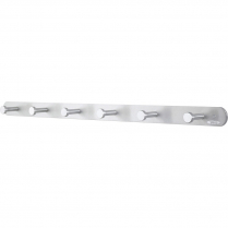 Safco&reg; Nail Head Coat Hook 6-Hook Satin Aluminum