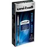 uni-ball&reg; Vision Needle&trade; Roller Pens 0.5mm Black 12/box