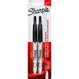 Sharpie&reg; Retractable Permanent Markers Ultra Fine Tip Black 2/pkg