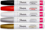 Sharpie Oil-Based Paint Markers Fine Point Assorted Colours 5/pack