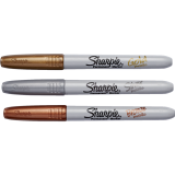 Sharpie&reg; Metallic Markers Fine Tip Assorted Colours 3/pkg