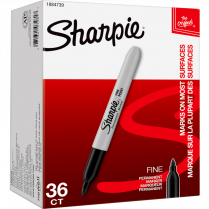 Sharpie&reg; Fine Tip Permanent Marker Black 36/box