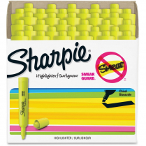 Sharpie&reg; Tank Highlighters Chisel Tip Yellow 36/box