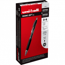 uni-ball&reg; Signo 207&trade; Retractable Gel Pens 0.7 mm Black 12/box