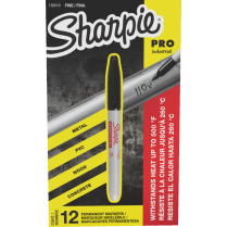 Sharpie&reg; Industrial Permanent Markers Black 12/box