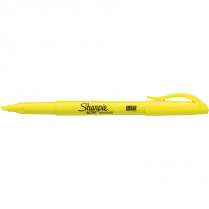 Sharpie&reg; Pocket Highlighter Chisel Tip Fluorescent Yellow 36/box