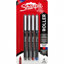 Sharpie&reg; Roller Pens 0.5mm Assorted Colours 4/pkg