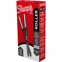 Sharpie&reg; Roller Pens 0.5mm Black 12/box