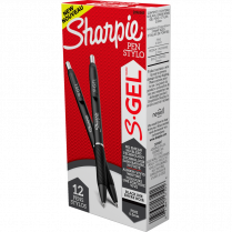 Sharpie&reg; S-Gel&reg; Retractable Pens 0.5 mm Black 12/box