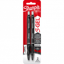 Sharpie&reg; S-Gel&reg; Retractable Pens 0.5 mm Black 2/pkg