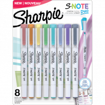 Sharpie&reg; S-Note&trade; Duo Creative Markers Chisel Tip And Fine Tip Assorted Colours 8/pkg