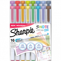 Sharpie&reg; S-Note&trade; Duo Creative Markers Chisel Tip And Fine Tip Assorted Colours 16/pkg