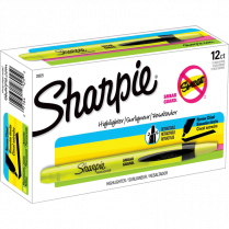 Sharpie&reg; RT Highlighters Chisel Tip Yellow 12/box