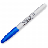 Sharpie&reg; Fine Permanent Markers Fine Tip Blue 12/box