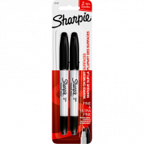 Sharpie&reg; Twin Tip Permanent Marker Black 2/pkg